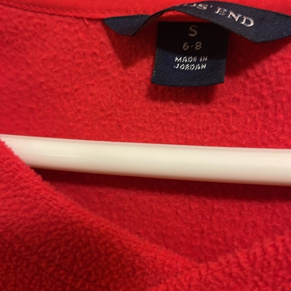 Lands End V-Neck Small 6-8 women’s Polartec top - Picture 2 of 4
